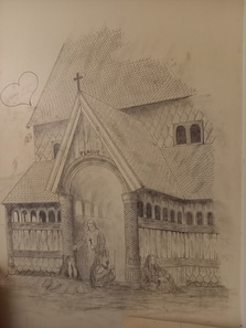 Sellin seinällä oleva piirustus