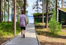 Sarviniemi laavu Saimaa siintää