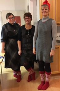 Jouluiset villasukat: Annika Vesterinen, Sirkku Hamunen, Jaana Kauppinen