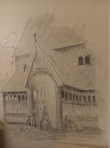 Sellin seinällä oleva piirustus